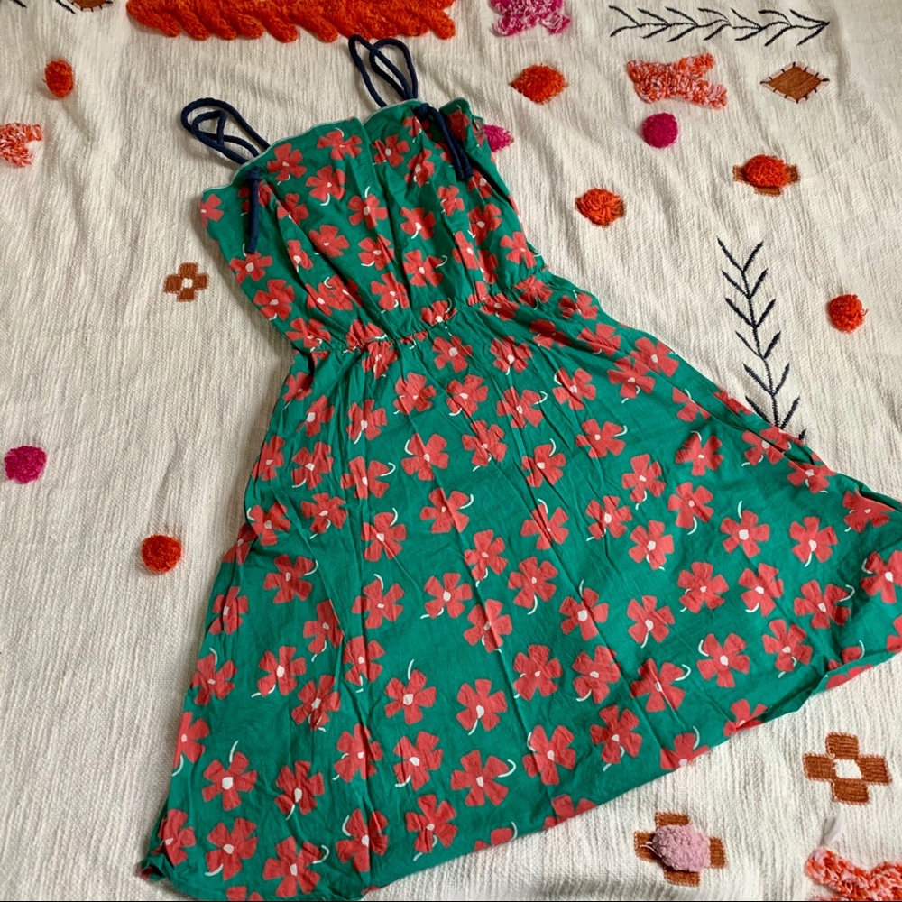 ❗️RARE❗️Manoush teal floral sleeveless dress